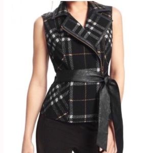 ☀️CLEARANCE☀️ NWOT CAbi black plaid vest